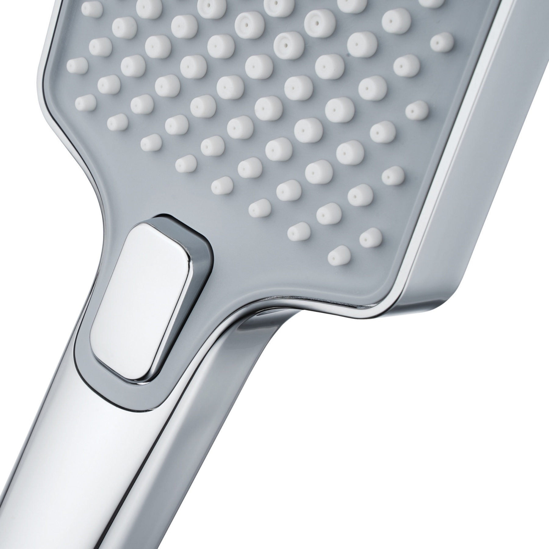 3 Mode Spray Function Square Bathroom Handheld Shower Head High Pressure Bath Shower Rose Chrome/Black