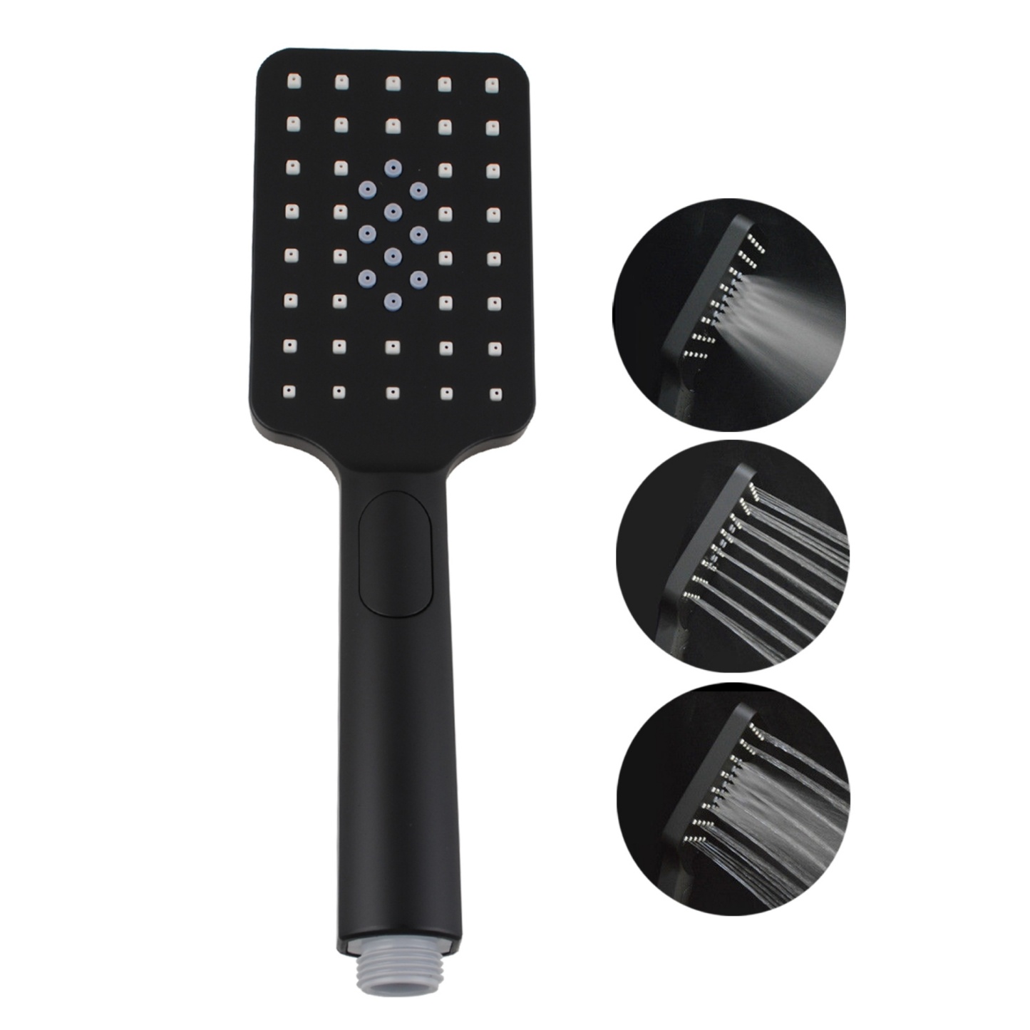 3 Function Square Hand-held Shower Head Bath Rainfall Spray Handheld Shower Rose
