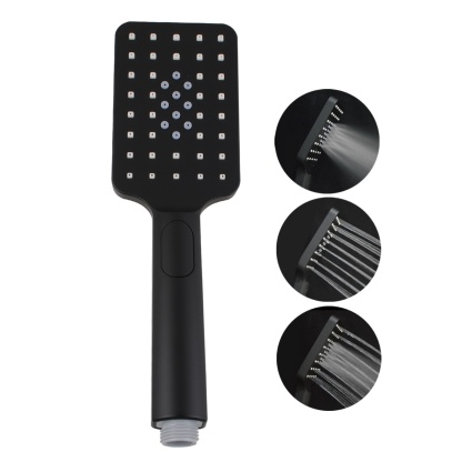3 Function Square Hand-held Shower Head Bath Rainfall Spray Handheld Shower Rose