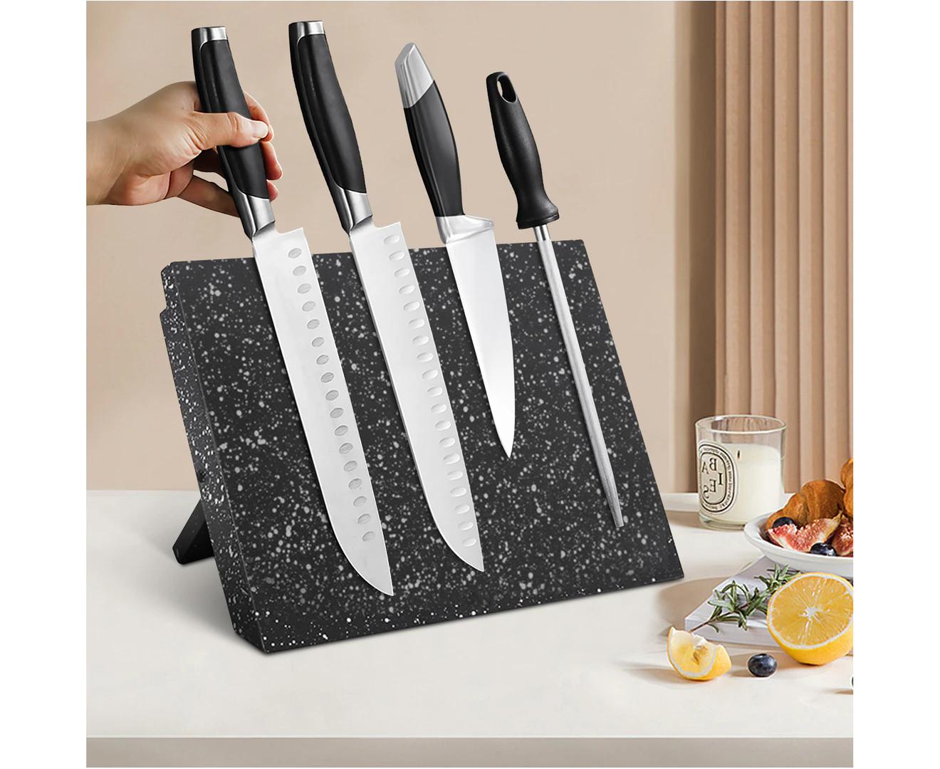 Modern MDF Plate Folding Magnetic Knife Holder Kitchen Tools Storage Rack Block
