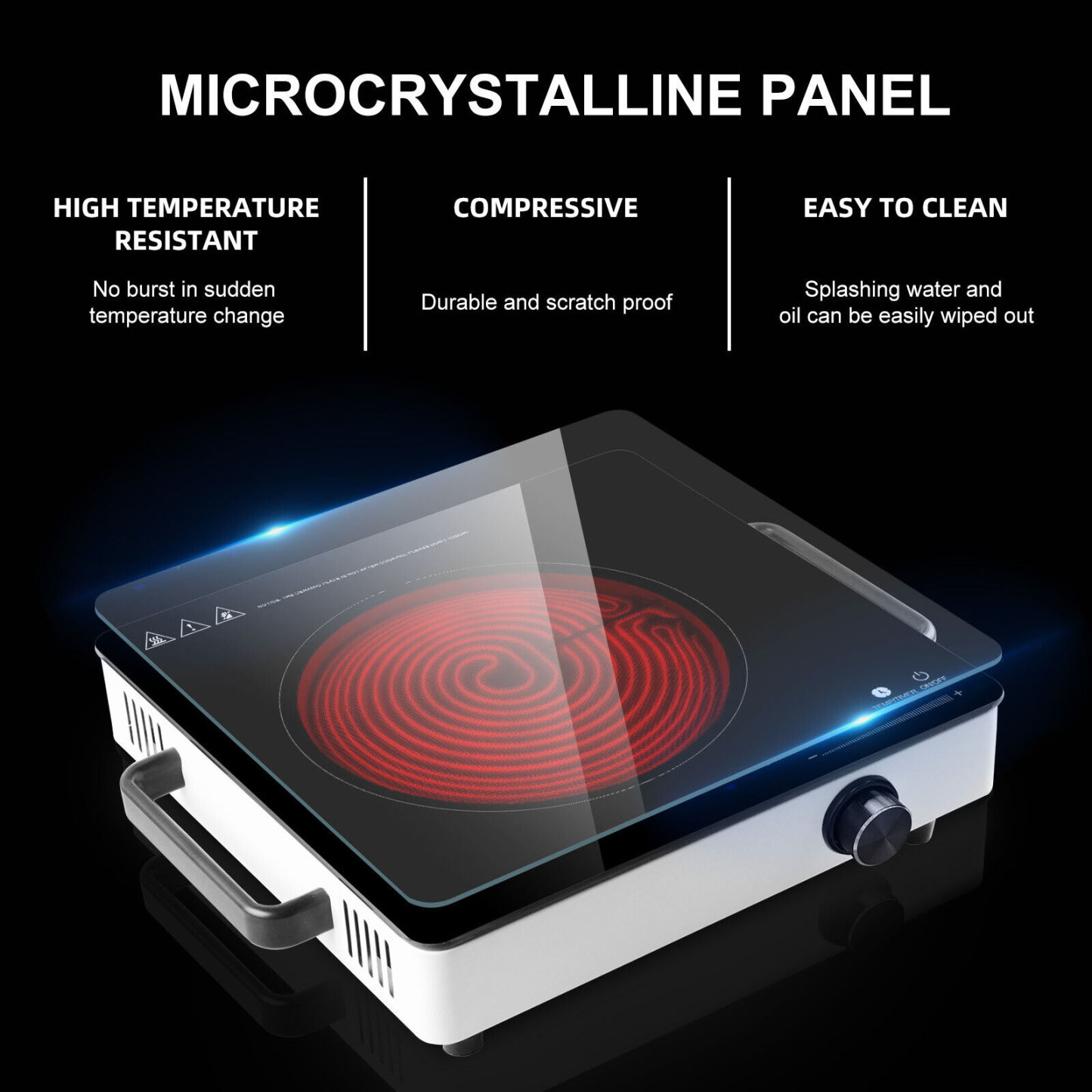2200W Electric Infrared Ceramic Induction Cooktop Kitchen Cooker Hob Plate