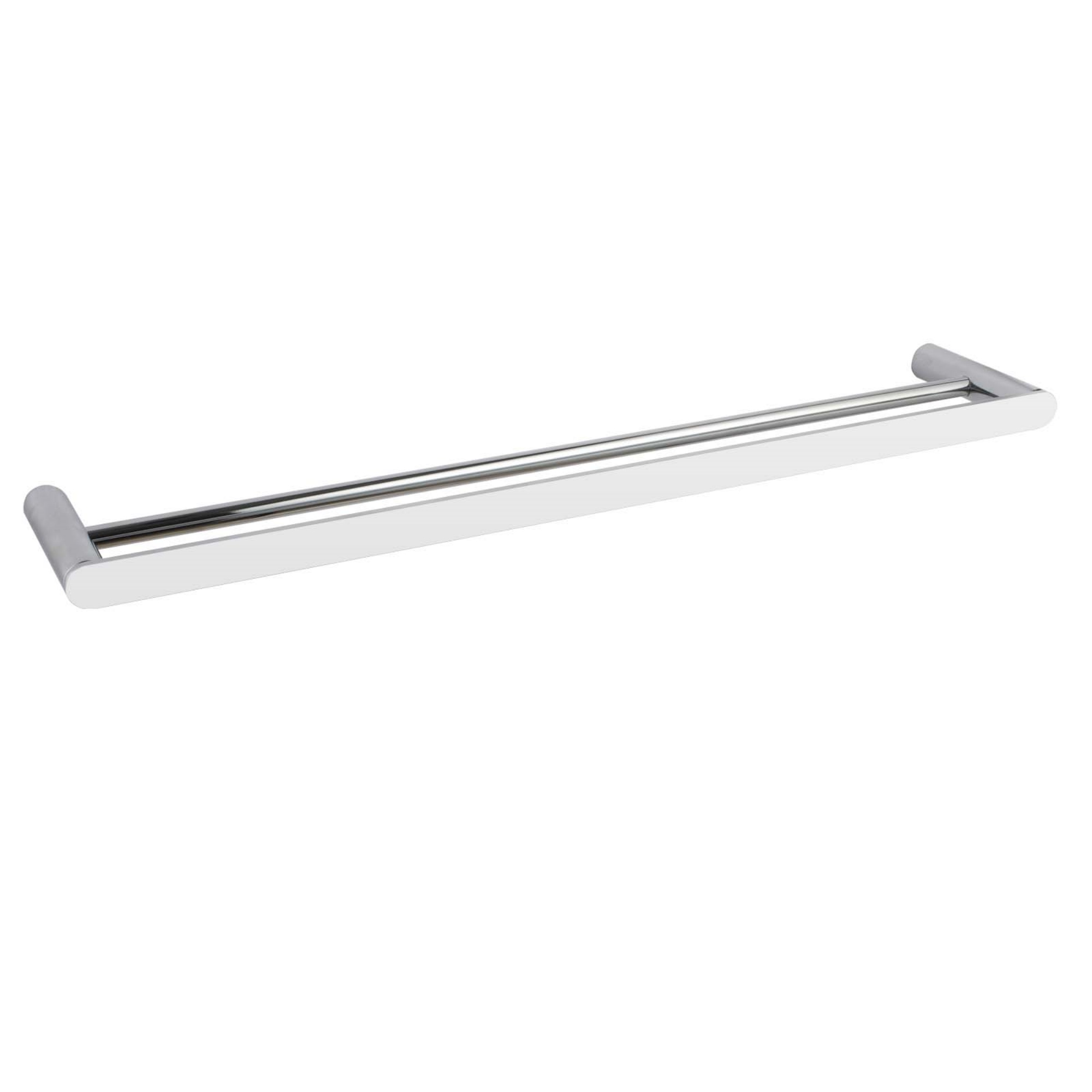 600mm Round Stainless Steel Double Towel Rail Bathroom Wall Mounted 2 Bar Clothes Towel Hanger Holder Chrome/Matte Black/Black Rose Gold