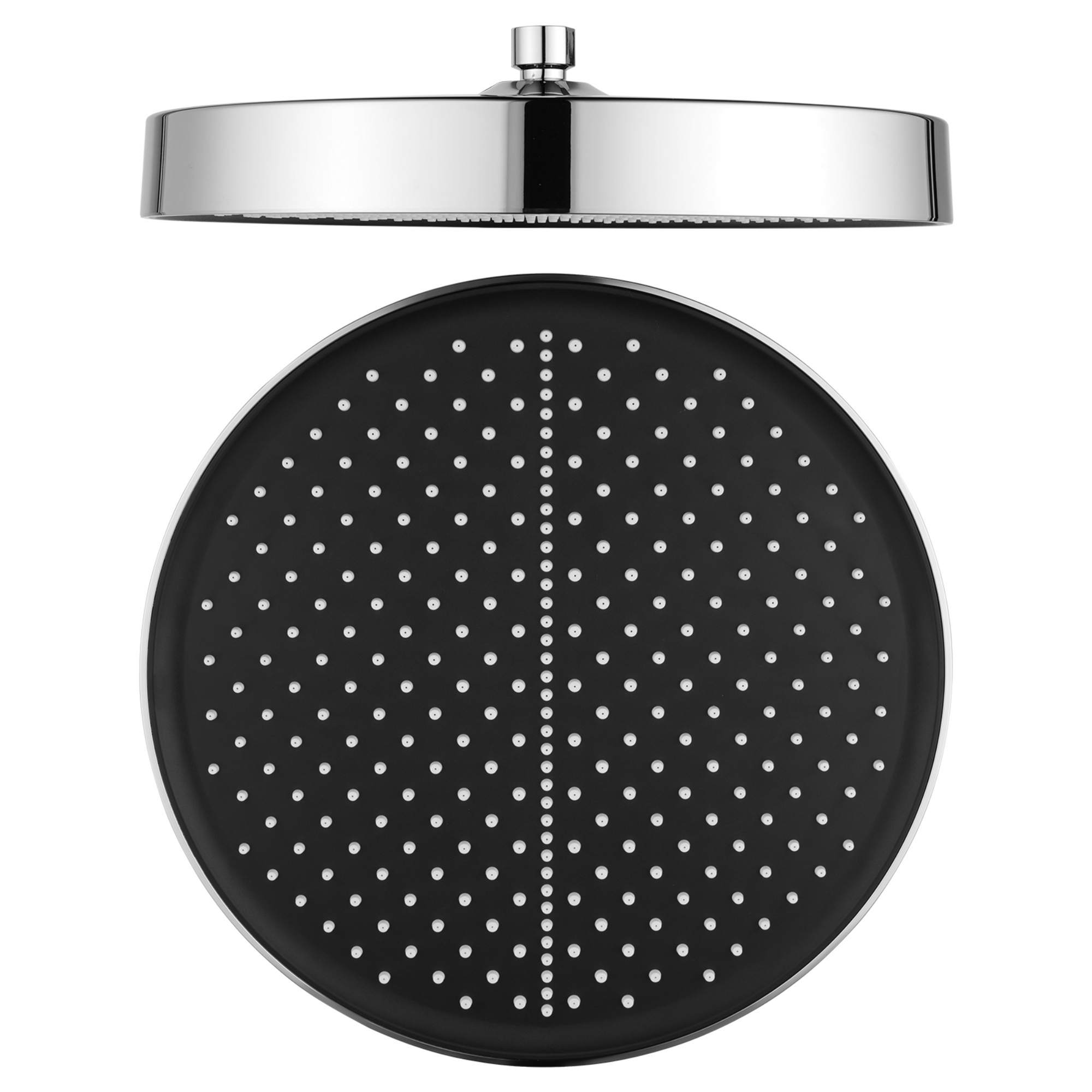 325mm 13'' Bathroom Round 360° Swivel Rainfall Overhead Shower Head Rose For Wall Arm Rail Chrome/Black