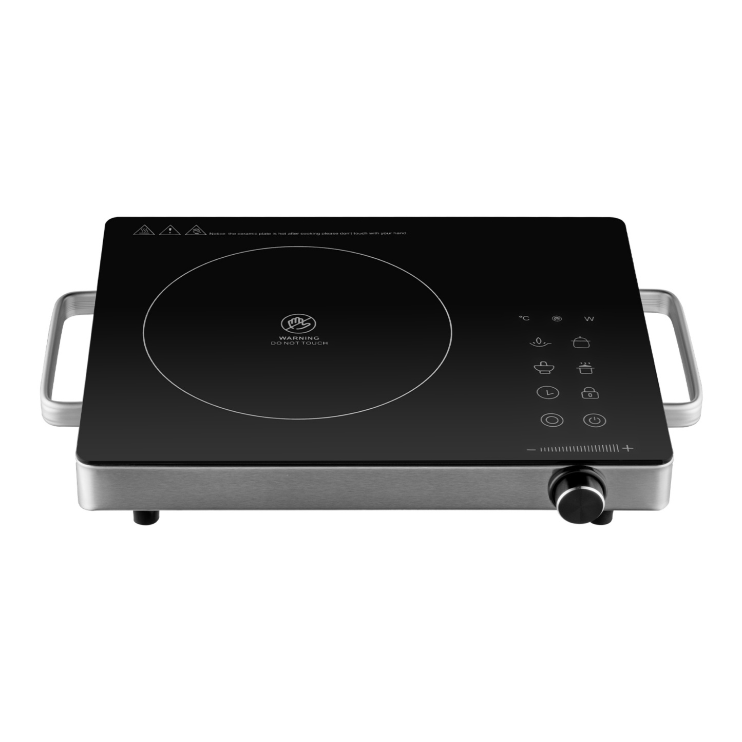 3 Function 2800W Black Portable Ceramic Electric Induction Cooktop Kitchen Hob Plate Stove Touch Knob Control 