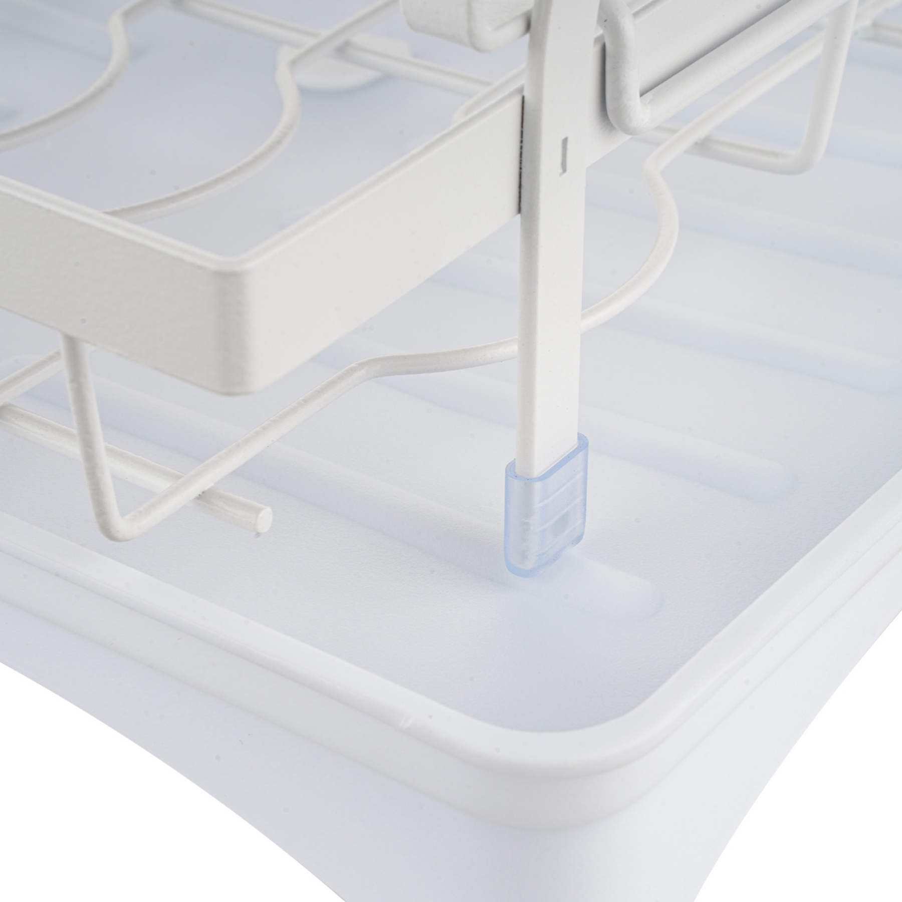 Kitchen Sink Drain Storage Rack Dish Bowl Cup Cutlery Drying Holder Black / White