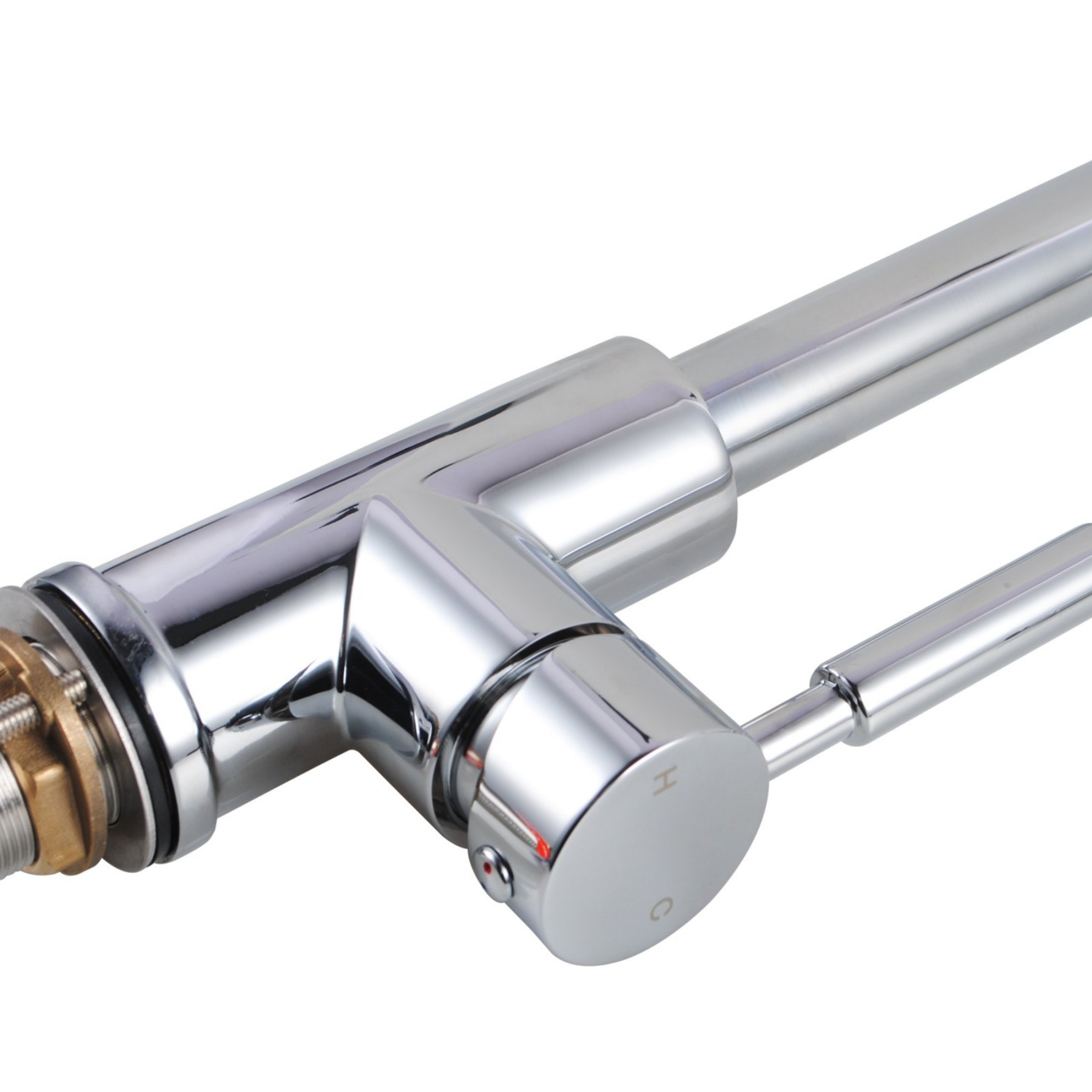 360° Swivel Pull Out Spout Kitchen Mixer Tap Kitchen Basin Sink Faucet Chrome / Matte Black / Brushed Yellow Gold