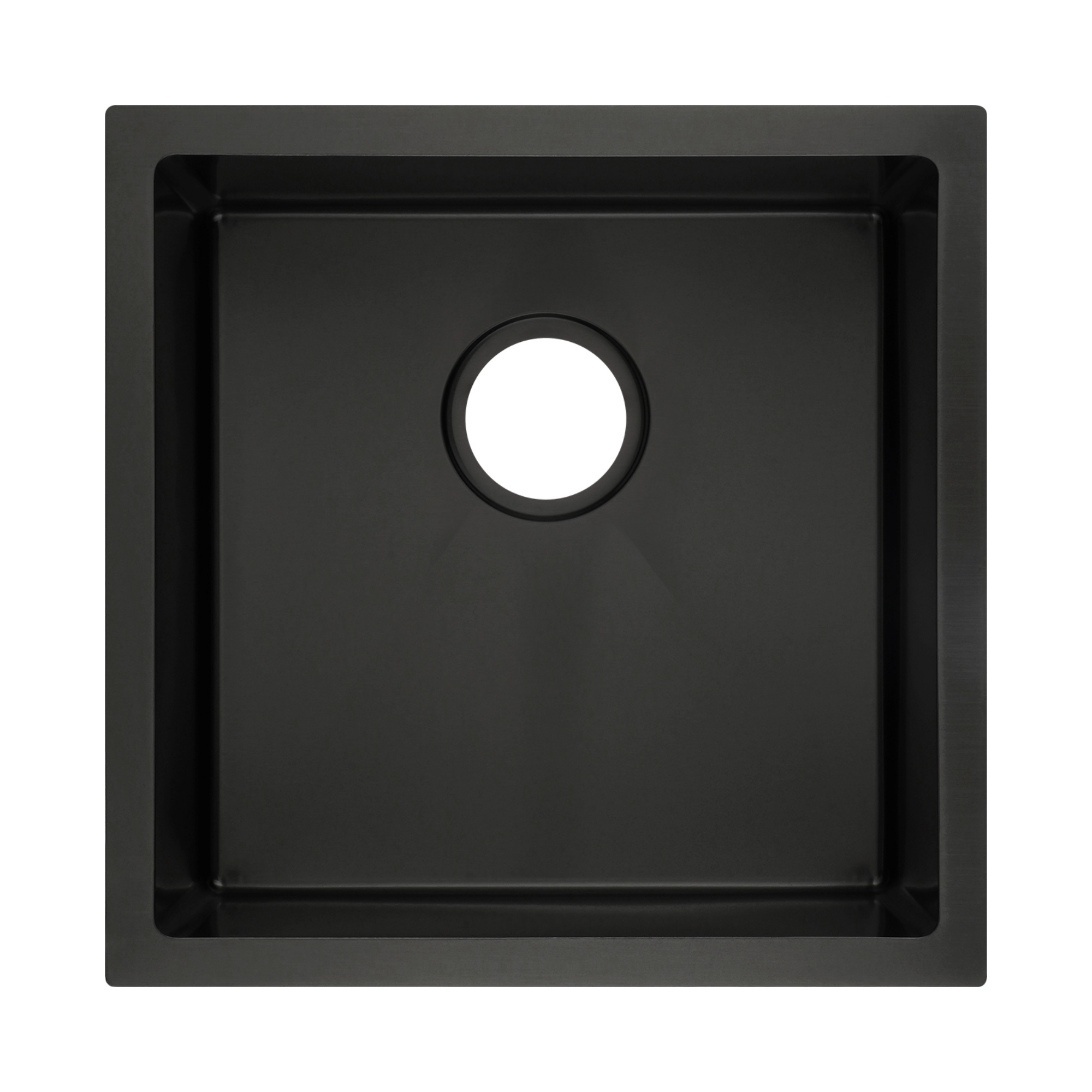 440x440mm Single Stainless Steel Kitchen Sink Smart Hand Free Drainage Top/Flush/Under Mount Satin Brush/Nano Black/Yellow Gold