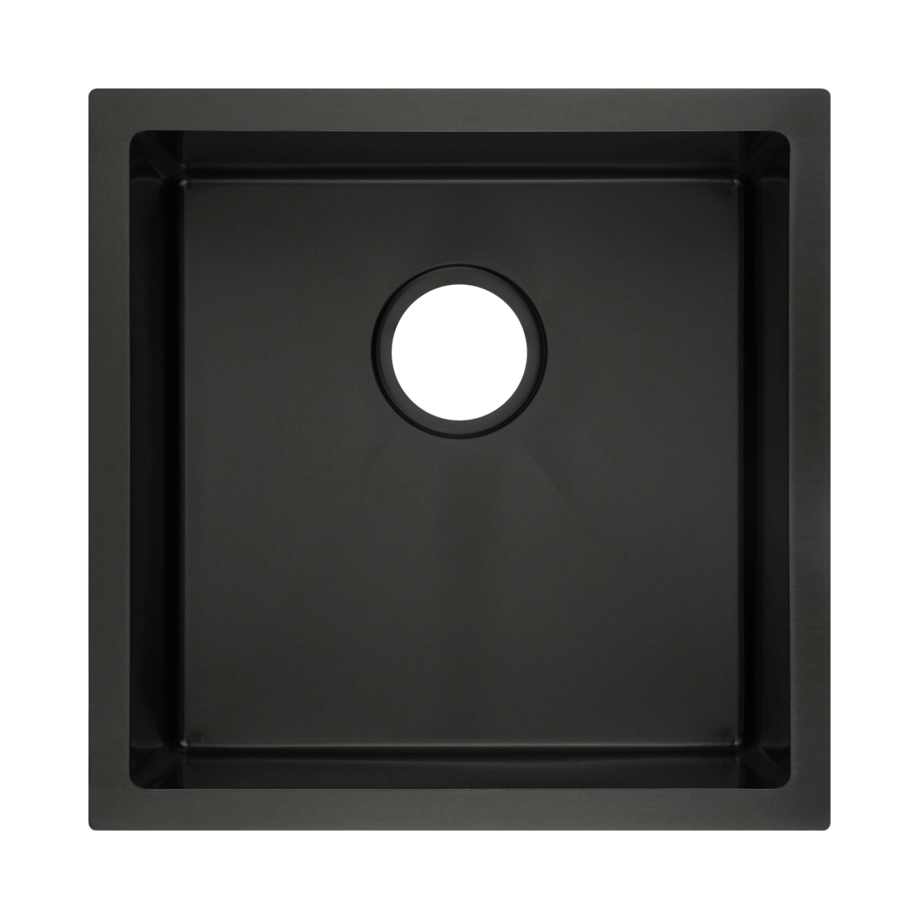 440x440mm Single Stainless Steel Kitchen Sink Smart Hand Free Drainage Top/Flush/Under Mount Satin Brush/Nano Black/Yellow Gold