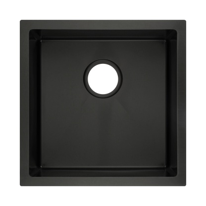 440x440mm Single Stainless Steel Kitchen Sink Smart Hand Free Drainage Top/Flush/Under Mount Satin Brush/Nano Black/Yellow Gold