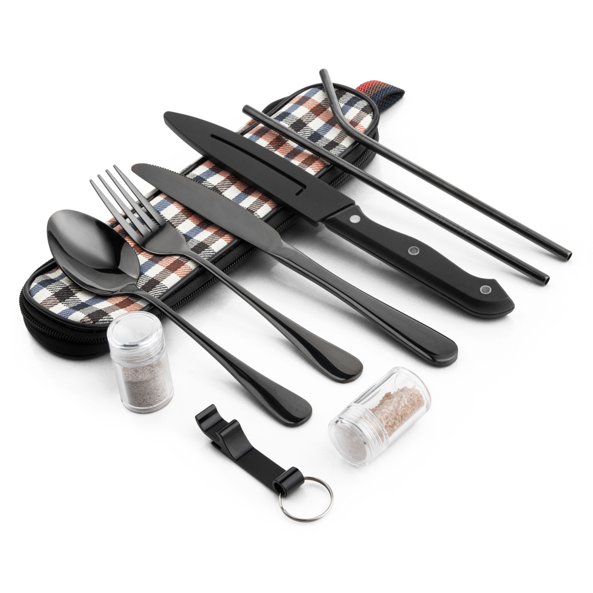 10PCs Portable Stainless Steel Cutlery Set Travel Camping Utensils Fork Knife Spoon Picnic Tableware