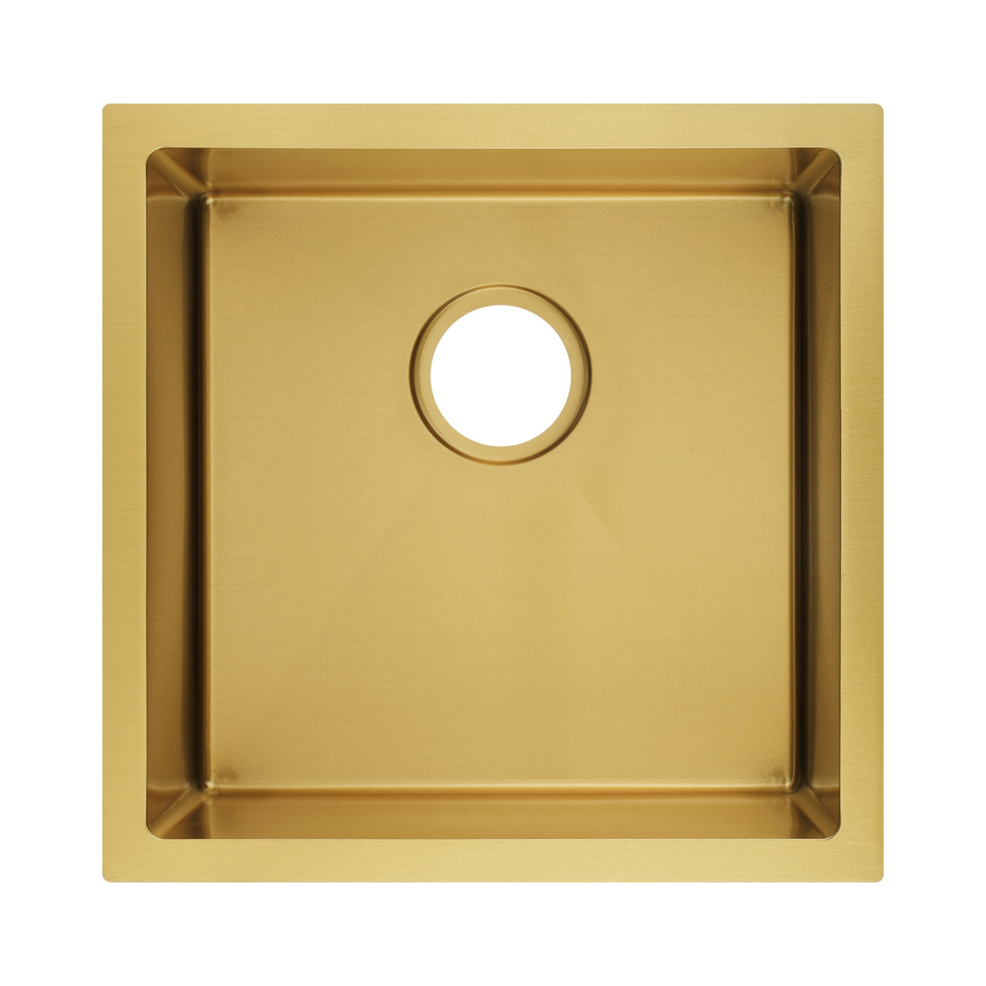 440x440mm Single Stainless Steel Kitchen Sink Smart Hand Free Drainage Top/Flush/Under Mount Satin Brush/Nano Black/Yellow Gold