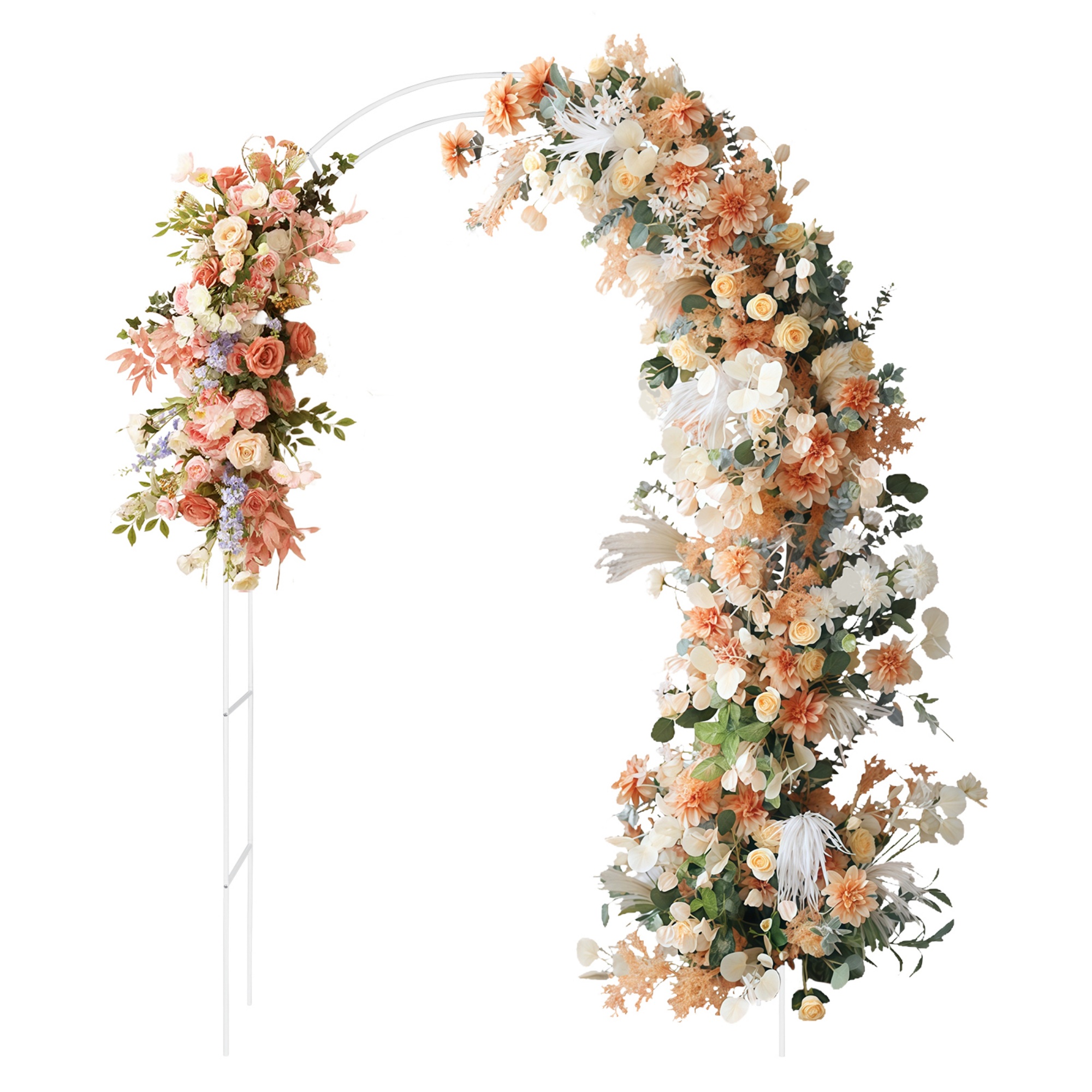 Wedding Garden Arch Without Base Party Balloon Flower Decoration Archway Climbing Plants Arbour Vine Stand Trellis White/Black/Dark Green