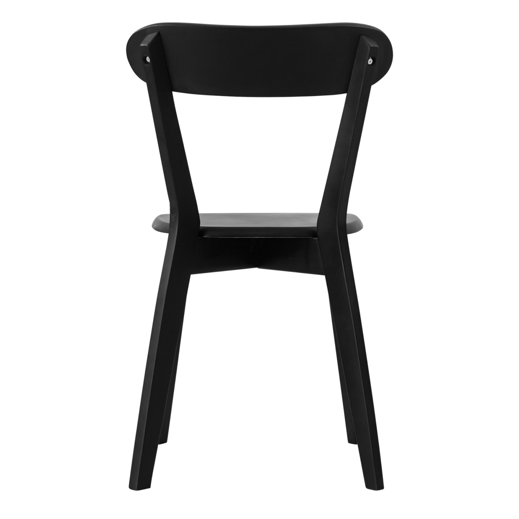 2PCs Rubber Wood Dining Chairs for Home Kitchen Restaurant Walnut/Natural/Black