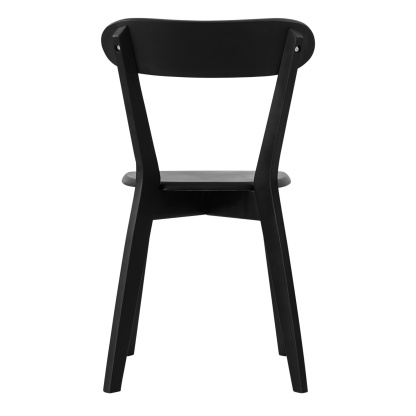 2PCs Rubber Wood Dining Chairs for Home Kitchen Restaurant Walnut/Natural/Black