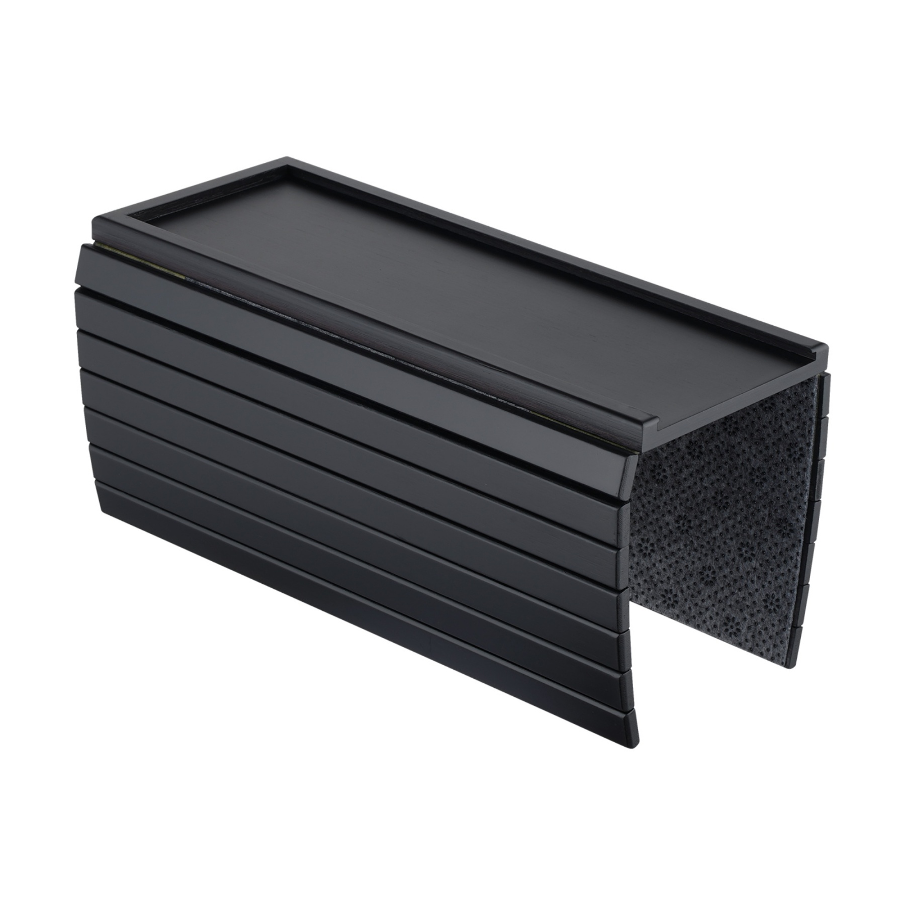 Multi-functional Bamboo Slide-Away Sofa Armrest Tray for Drinks Cellphone Remote Snacks Detachable Couch Arm Cup Holder Tray