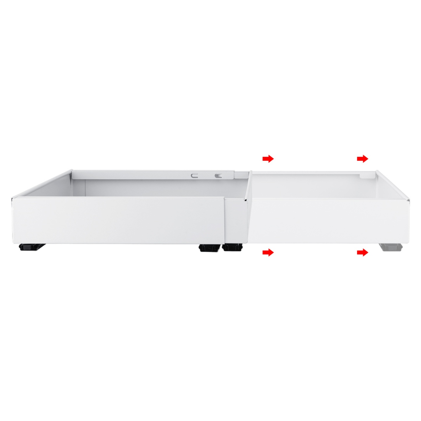 31-52cm Pull-Out Extendable Steel Cabinet Tray Kitchen Slide Drawer Organizer Rack Holder Storage Shelf