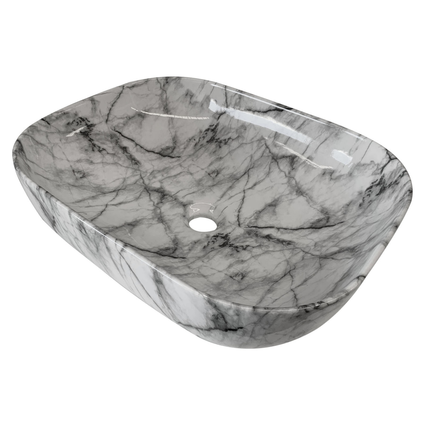485mm Bathroom Counter Top Rectangular Ceramic Basin Sink Wash Bowl Vanity 