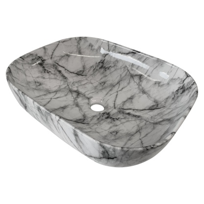 485mm Bathroom Counter Top Rectangular Ceramic Basin Sink Wash Bowl Vanity 