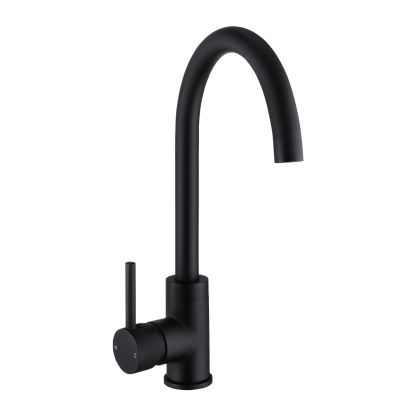 360° Swivel Spout Brass Kitchen Mixer Tap Round Laundry Basin Sink Faucet Chrome/Matte Black/Brushed Nickel