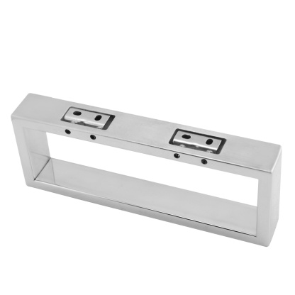 Bathroom Square Stainless Steel Single Towel Rail Ring Wall Mounted Towel Hanger Holder Chrome/Black