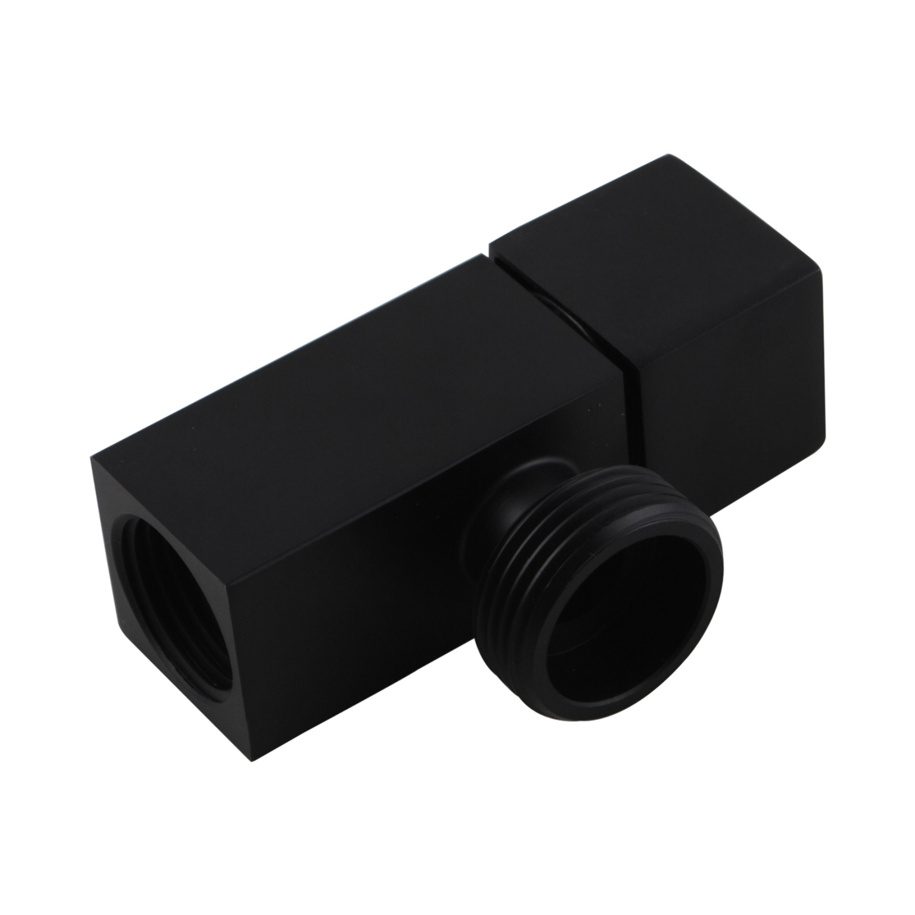 1/4 Turn Square Solid Brass Bathroom Laundry Washing Machine Taps Wall Mounted Twin Taps Chrome/Matte Black