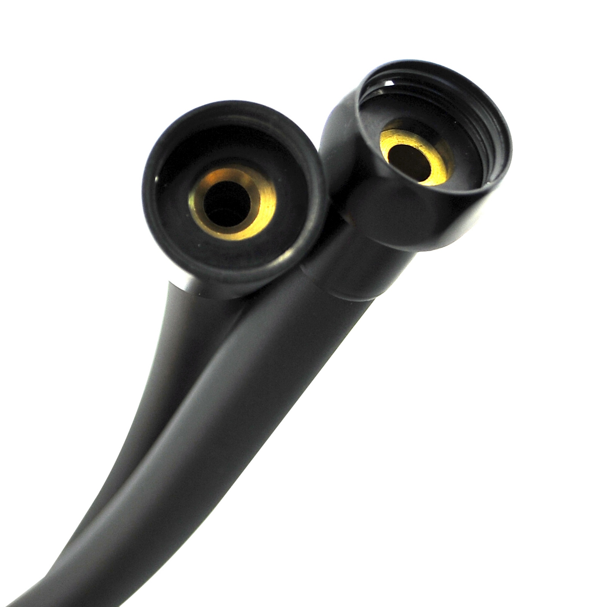 1500mm Flexible PVC Water Hose Bathroom Hand Held Shower Hose Pipe Connector Silver/Black