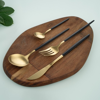 24 Piece Stainless Steel Cutlery Set Knife Spoon Fork Kitchen Dinnerware Dining Tableware