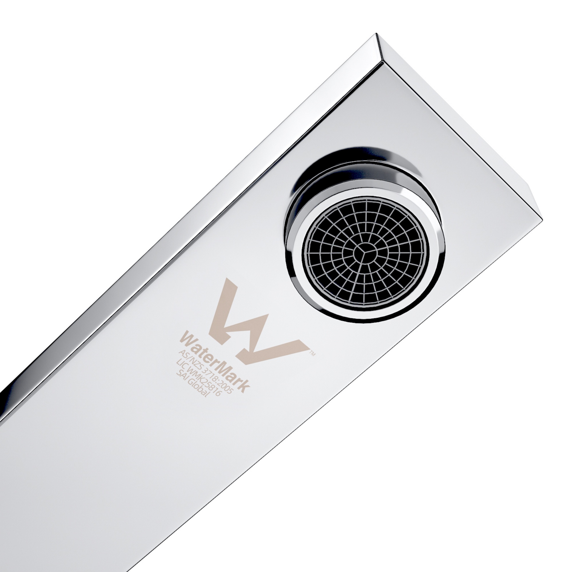 Square Brass Wall Bath Basin Sink Outlet Bathtub 360° Swivel Spout Wall Mounted Faucet