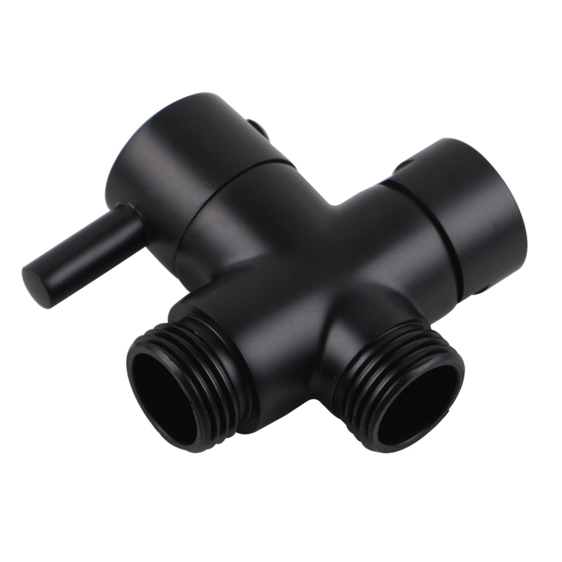 Bathroom Toilet Douch Bidet Diverter Valve Shower Shattaf Sprayer Water Adapter Chrome/Black