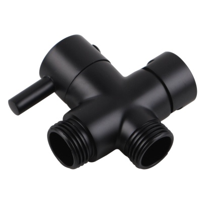 Bathroom Toilet Douch Bidet Diverter Valve Shower Shattaf Sprayer Water Adapter Chrome/Black