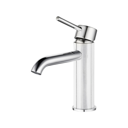 Bathroom Round Brass Basin Mixer Tap Laundry Sink Vanity Pin Lever Knurled Faucet Chrome/Brushed Yellow Gold/Gunmetal Grey