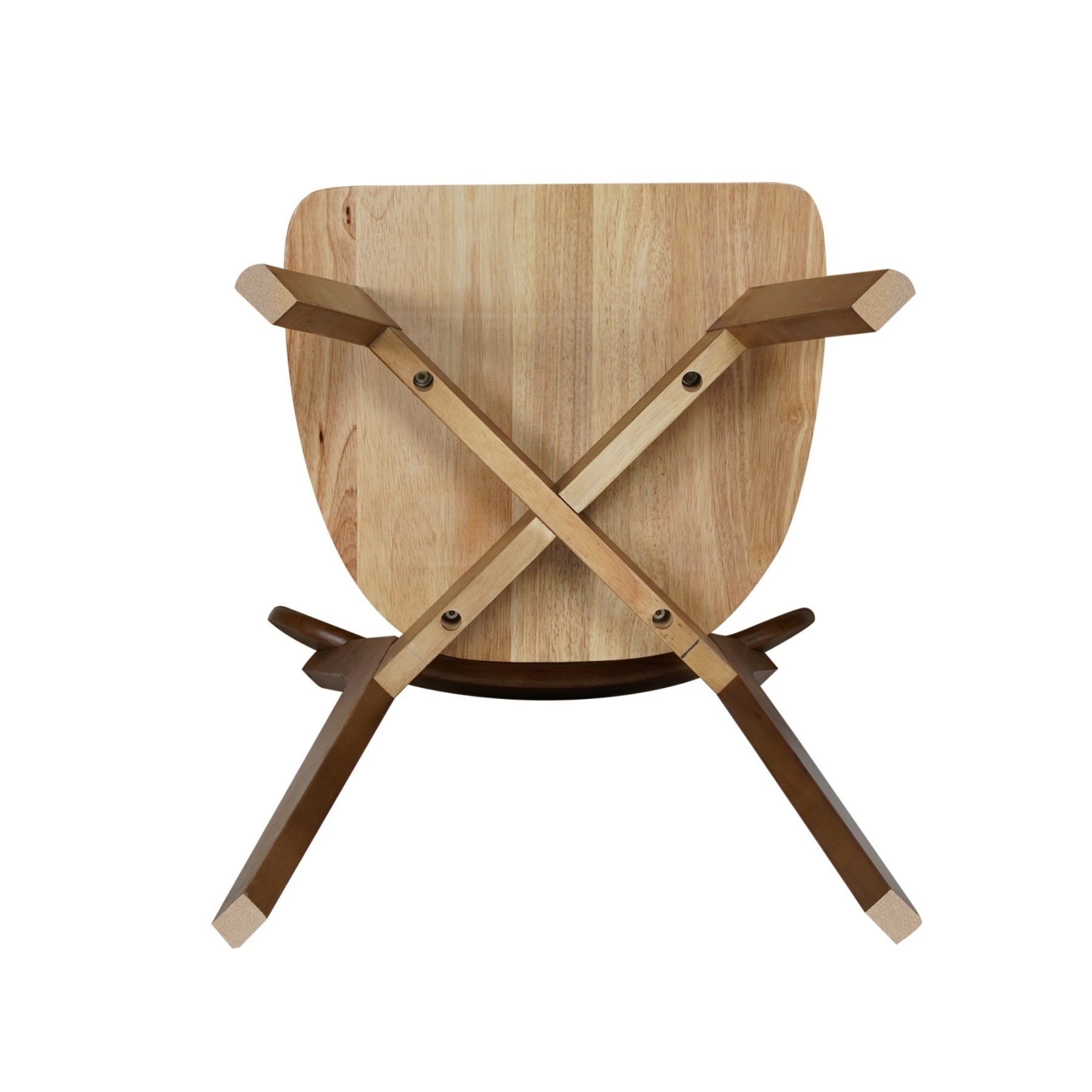 2PCs Rubber Wood Dining Chairs for Home Kitchen Restaurant Walnut/Natural/Black