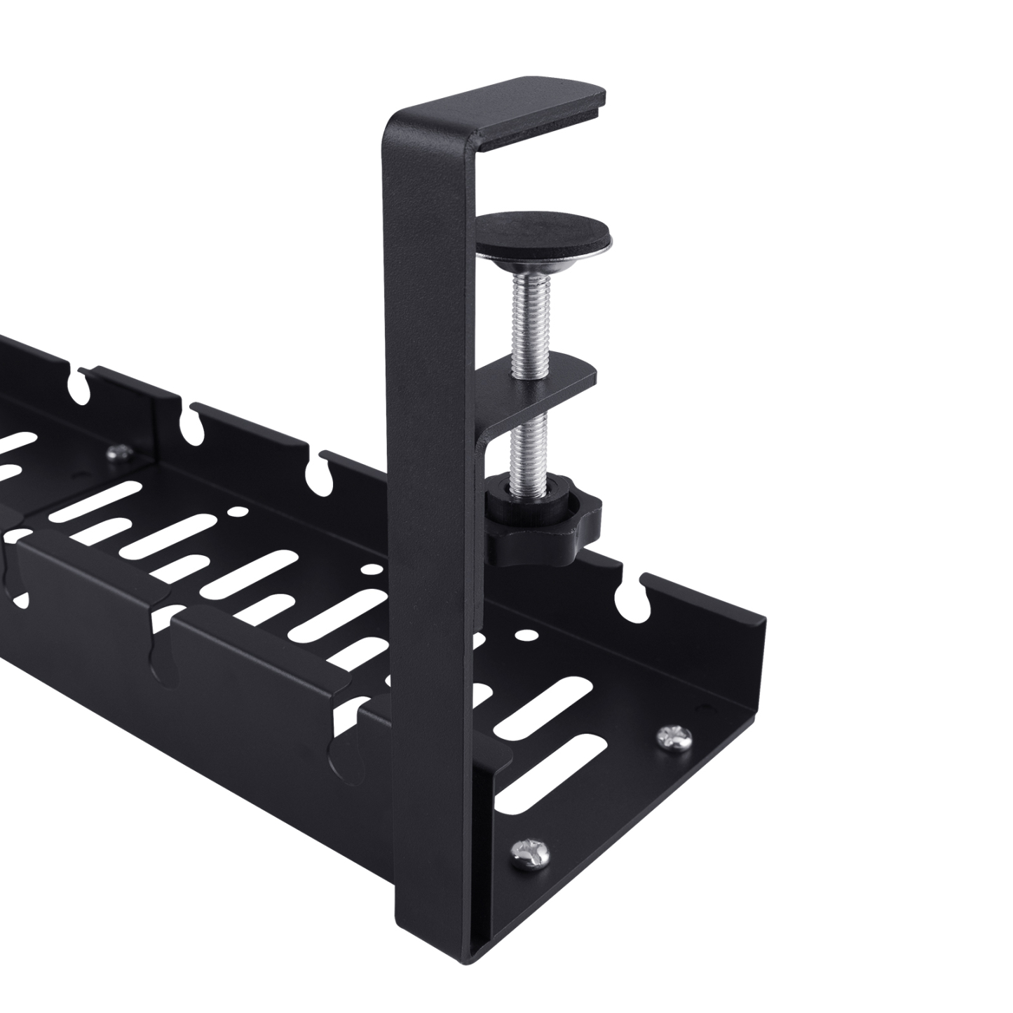 Cable Management Under Desk Cord Basket Tray Cable Organize Storage Black/White