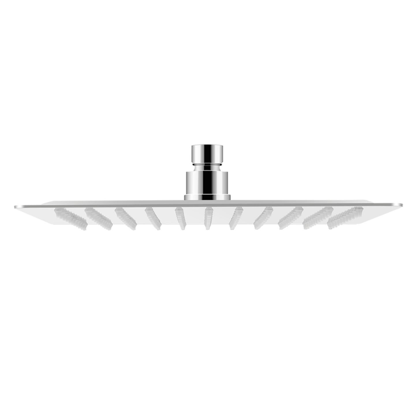 250mm 10" Bathroom Square Stainless Steel Rainfall Overhead Shower Head Thin Bath Shower Rose Silver/Black