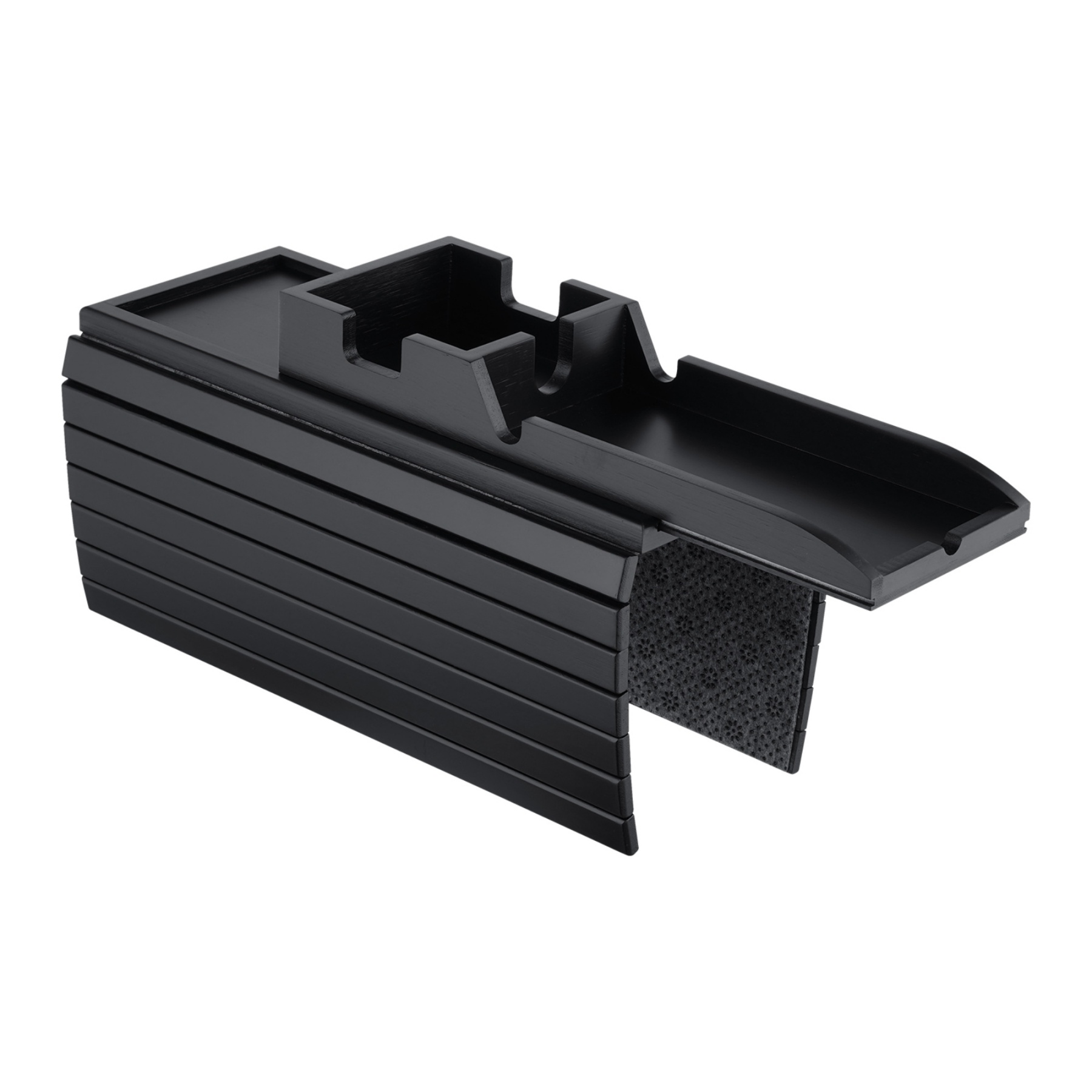 Multi-functional Bamboo Slide-Away Sofa Armrest Tray for Drinks Cellphone Remote Snacks Detachable Couch Arm Cup Holder Tray