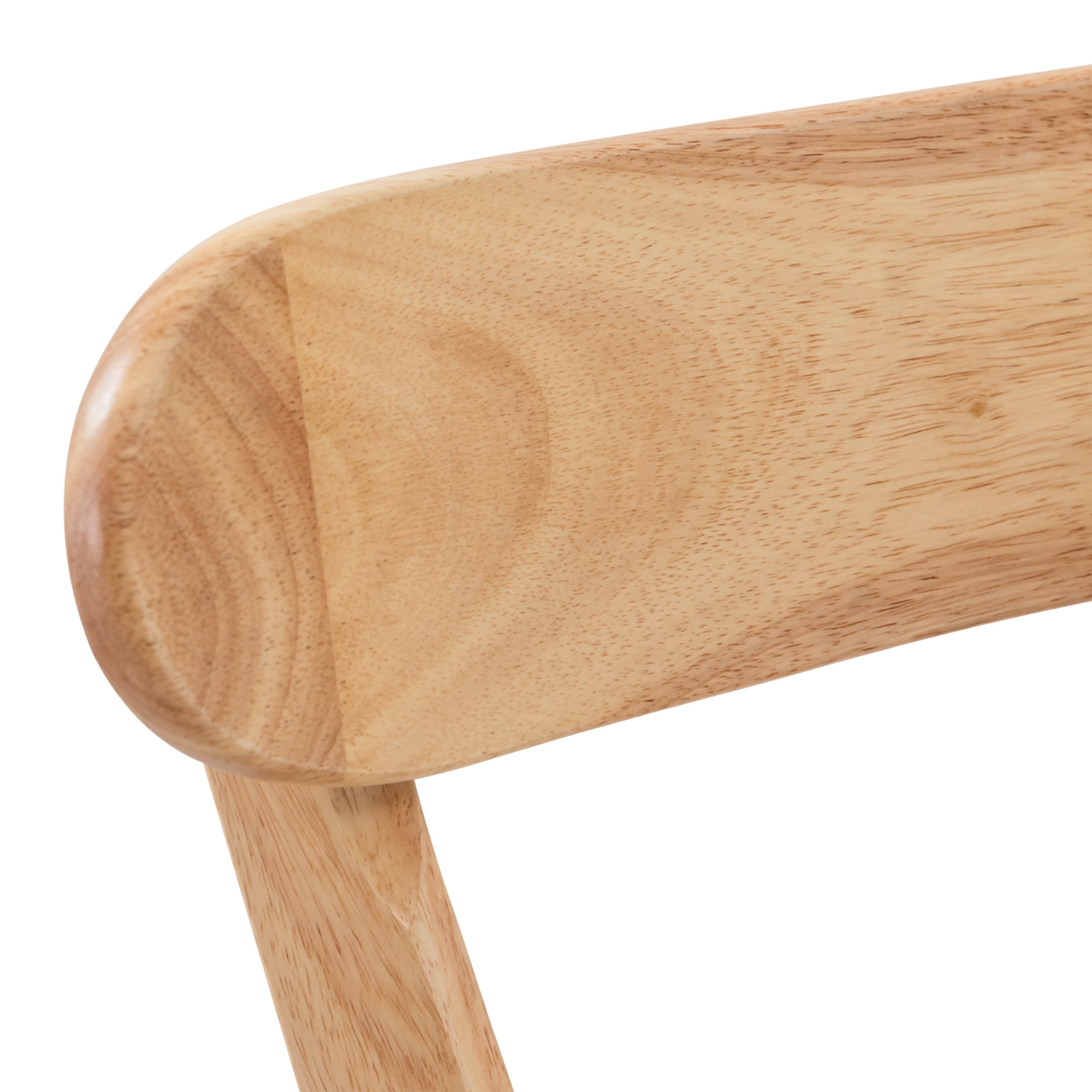 2PCs Rubber Wood Dining Chairs for Home Kitchen Restaurant Walnut/Natural/Black