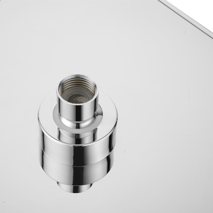 250mm 10'' Bathroom Rain Square Overhead Shower Head For Wall Mounted Gooseneck Shower Arm Chrome/Matte Black