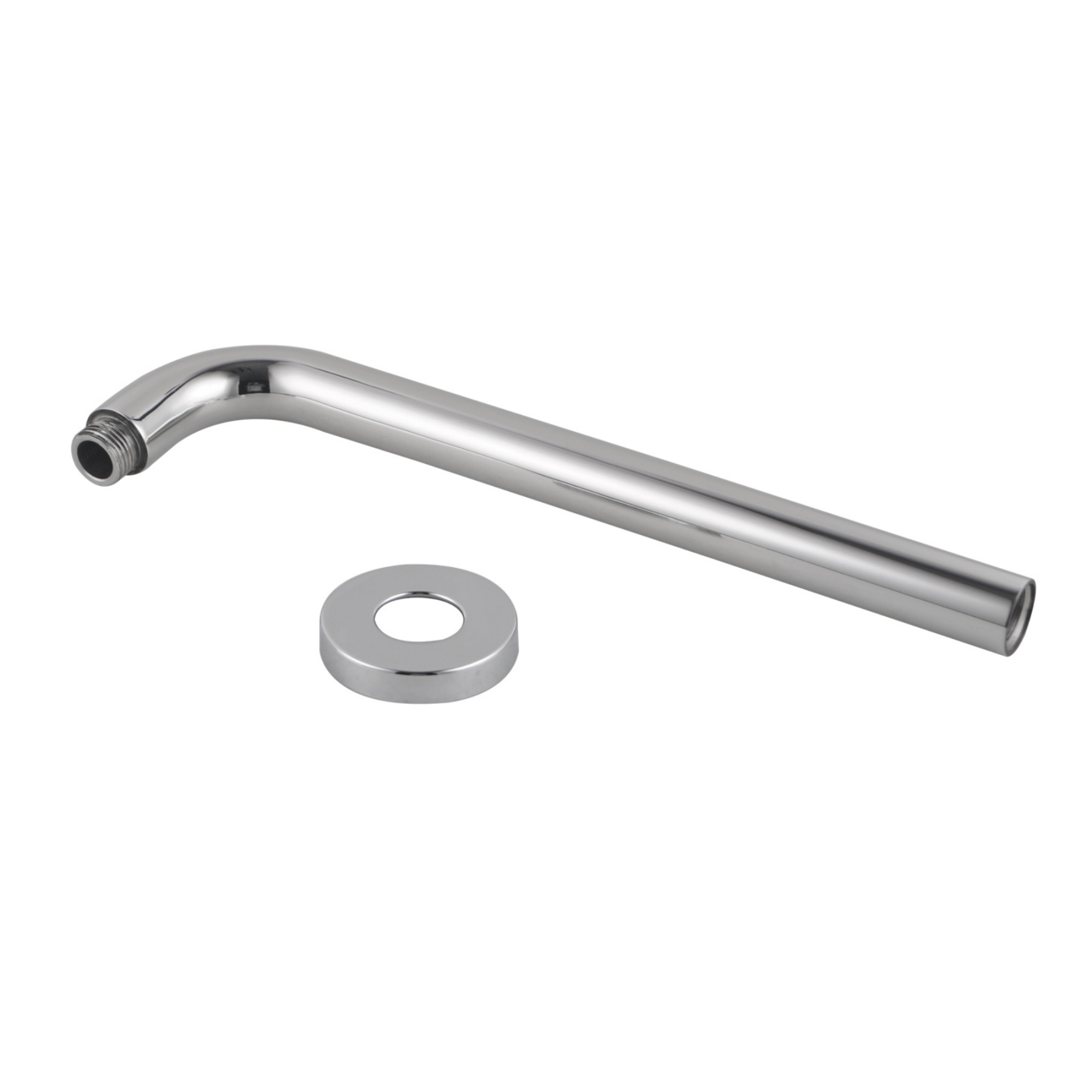 400mm Bathroom Round Stainless Steel Wall Mounted Extension Shower Arm For Rainfall Shower Head Chrome/Black