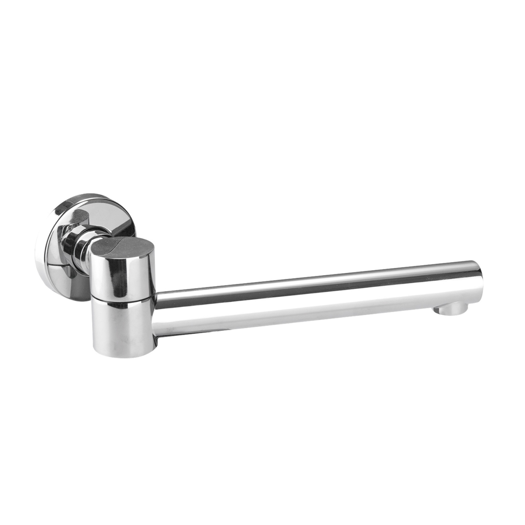 Round Brass Bath Basin Sink Vanity Wall Spout 360° Swivel Bathtub Outlet Faucet Chrome/Matte Black
