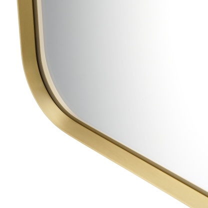 600mm x 900mm Bathroom Aluminium Framed Mirror Vanity Basin Wall Mounted Makeup Mirror Black/Gold