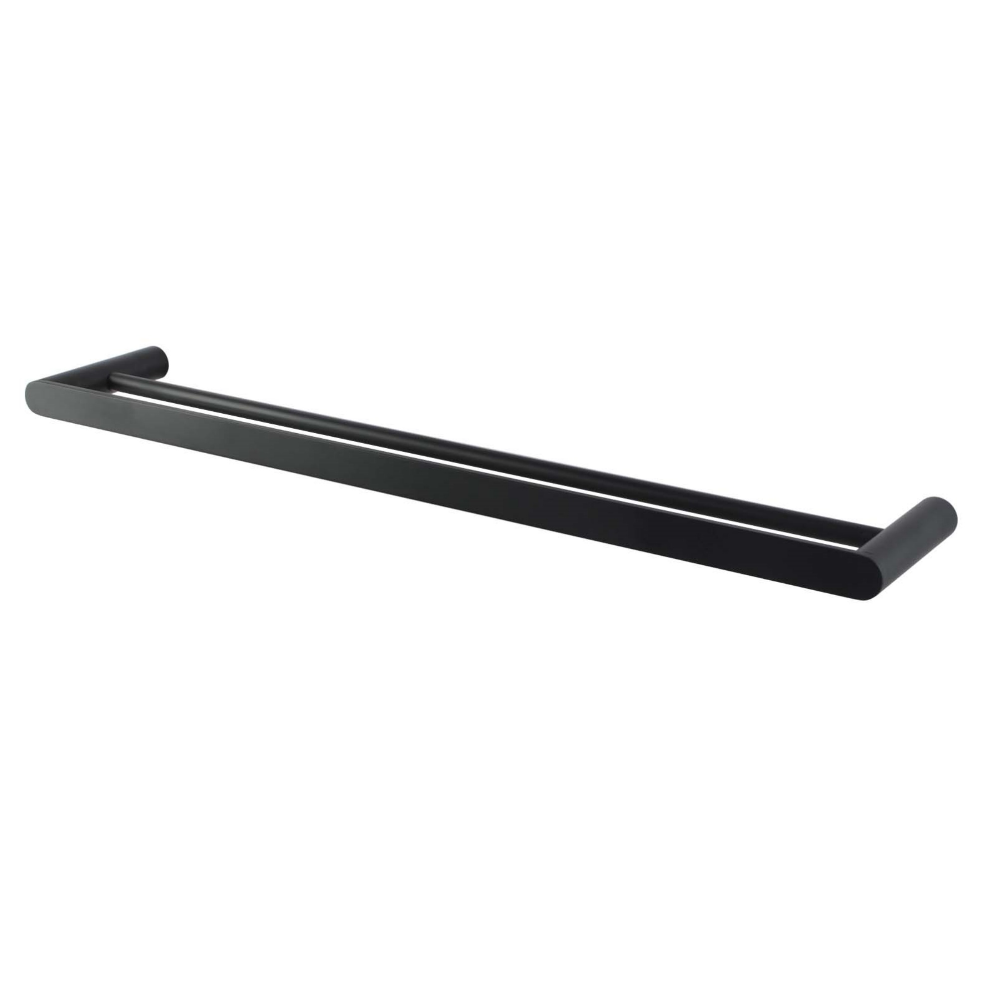 800mm Stainless Steel Round Double Towel Rail Bathroom Wall Mounted Towel Holder Hanger Rack Chrome/Black/Brushed Rose Gold