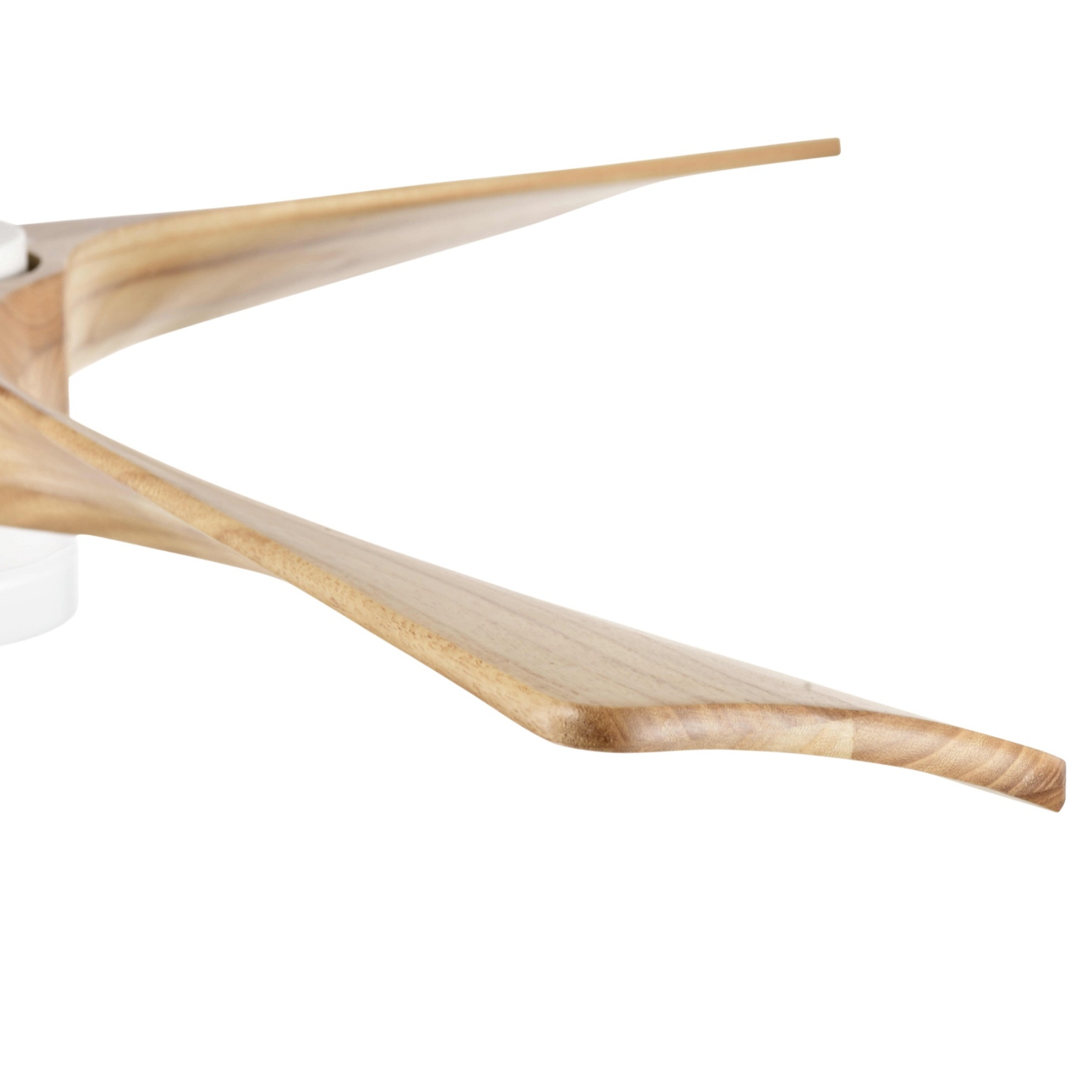 3 Timber Wooden Blades Ceiling Fan Indoor/Outdoor 6 Speed Reversible LED Light Remote Control Matt White & Natural/Matt Black & Mahogany