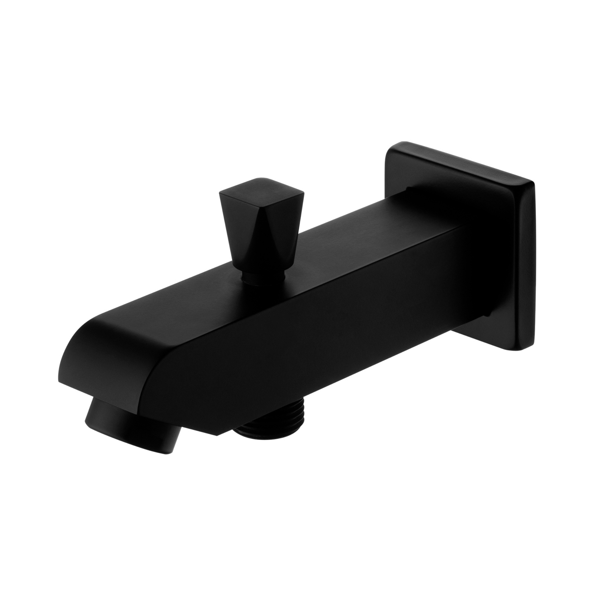 Square Wall Mounted Basin Outlet Bathroom Handheld Shower Water Spout Diverter Connector Chrome/Black