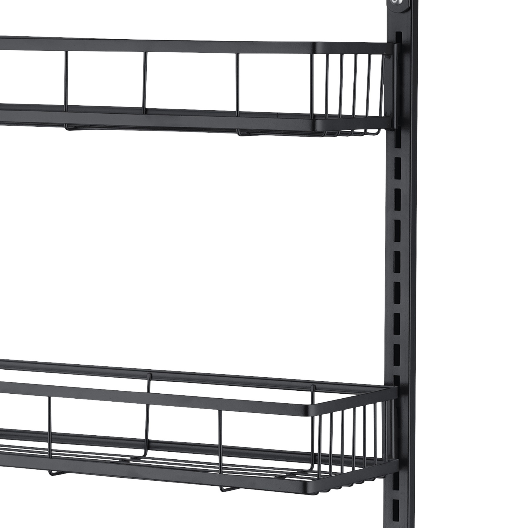 4 Tiers Hanging Bathroom Storage Rack Over Door Shower Caddy Basket Bath Storage Holder Organizer Shelf Black