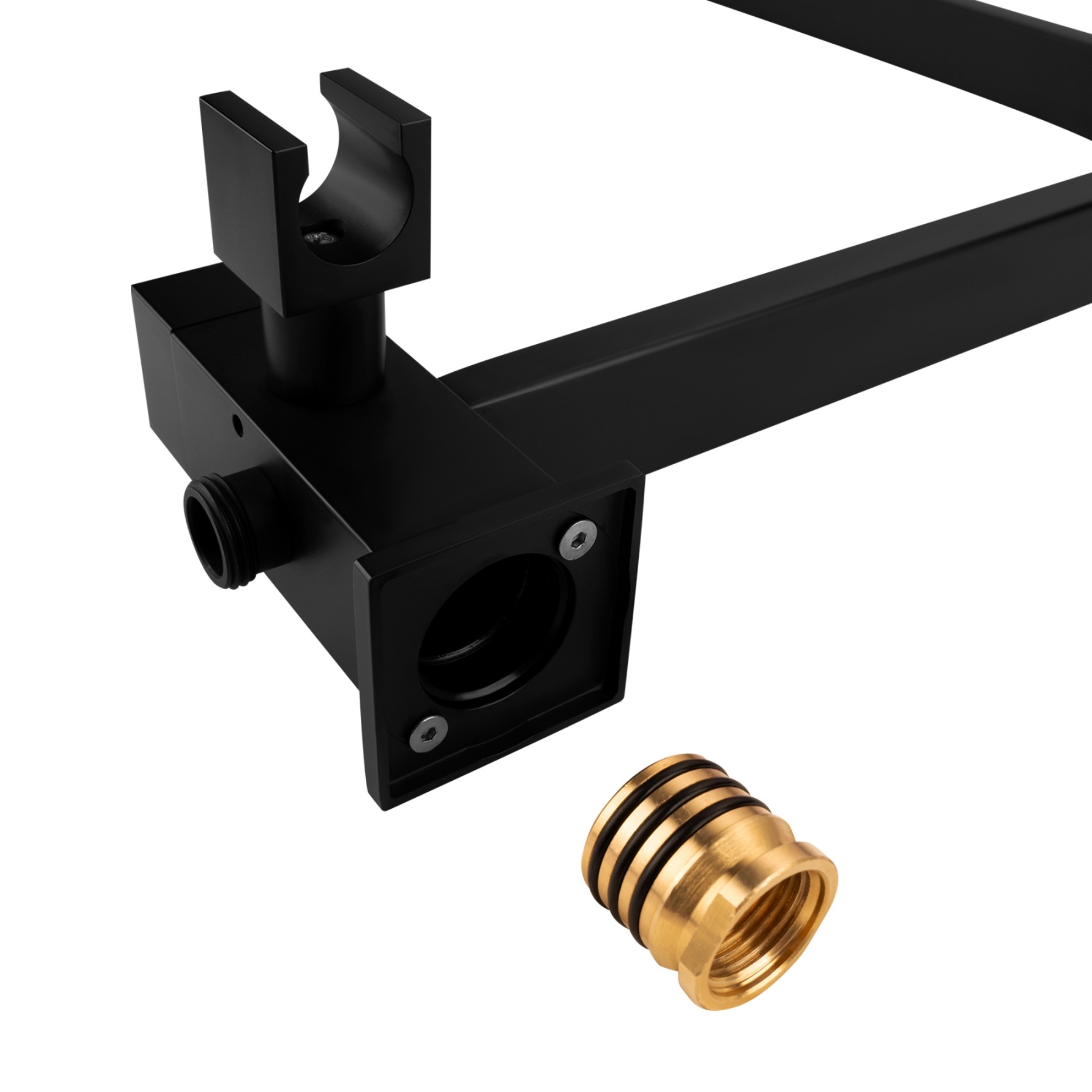 Rectangle 12“ Rainfall Shower Head Set Chrome Twin Shower 3 Function Hand-held Shower Head Shower Arm