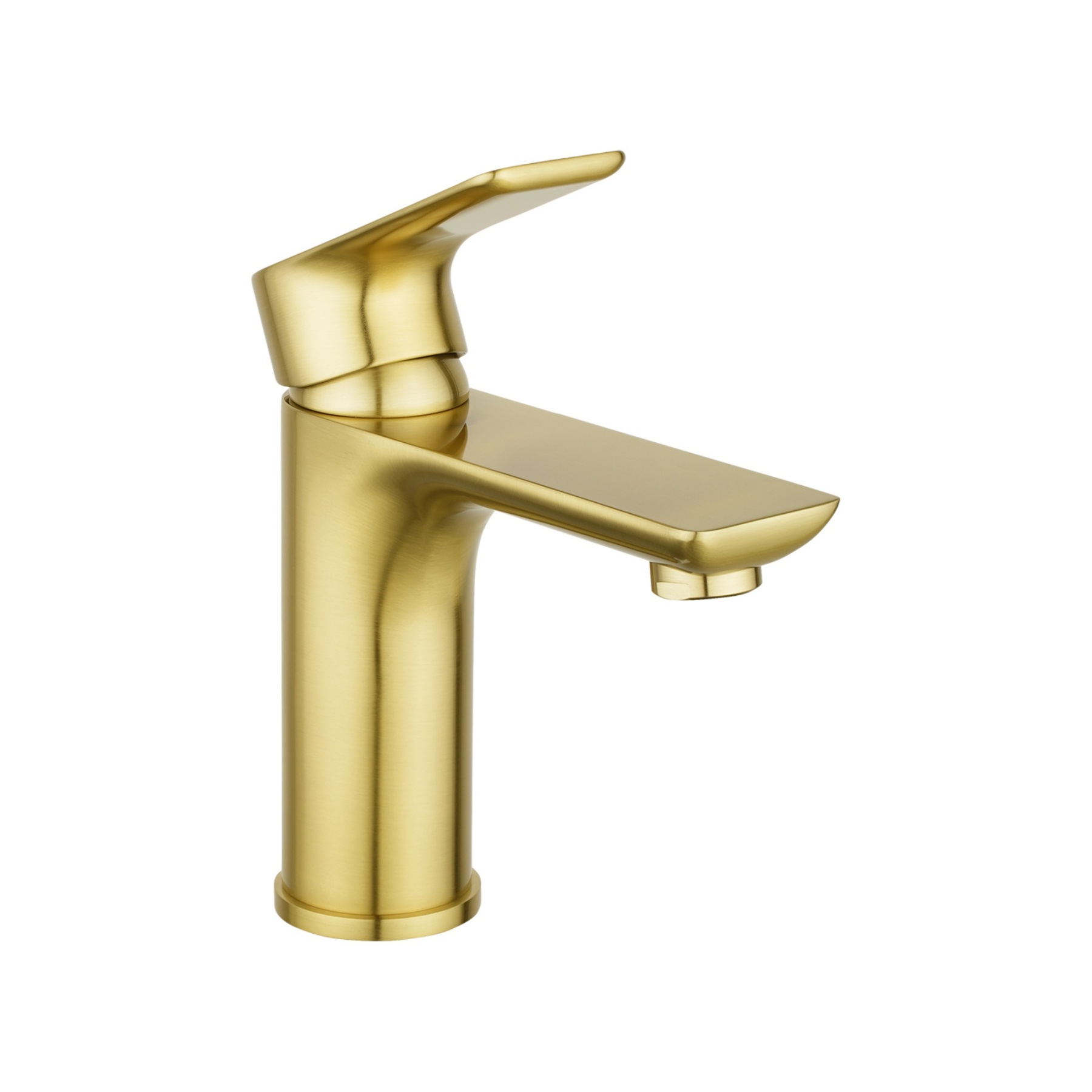 Brass Bathroom Basin Sink Mixer Tap Laundry Vanity Flick Spout Faucet Chrome/Black/White/Brushed Yellow Gold