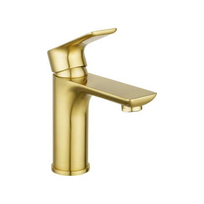 Brass Bathroom Basin Sink Mixer Tap Laundry Vanity Flick Spout Faucet Chrome/Black/White/Brushed Yellow Gold