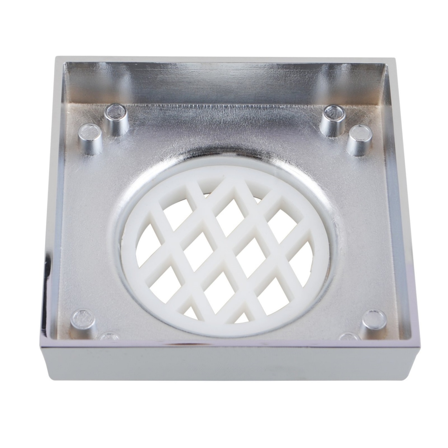 115mm Solid Brass Tile Insert Shower Floor Waste Bathroom Square Great Drain Water Outlet Chrome/Brushed Chrome