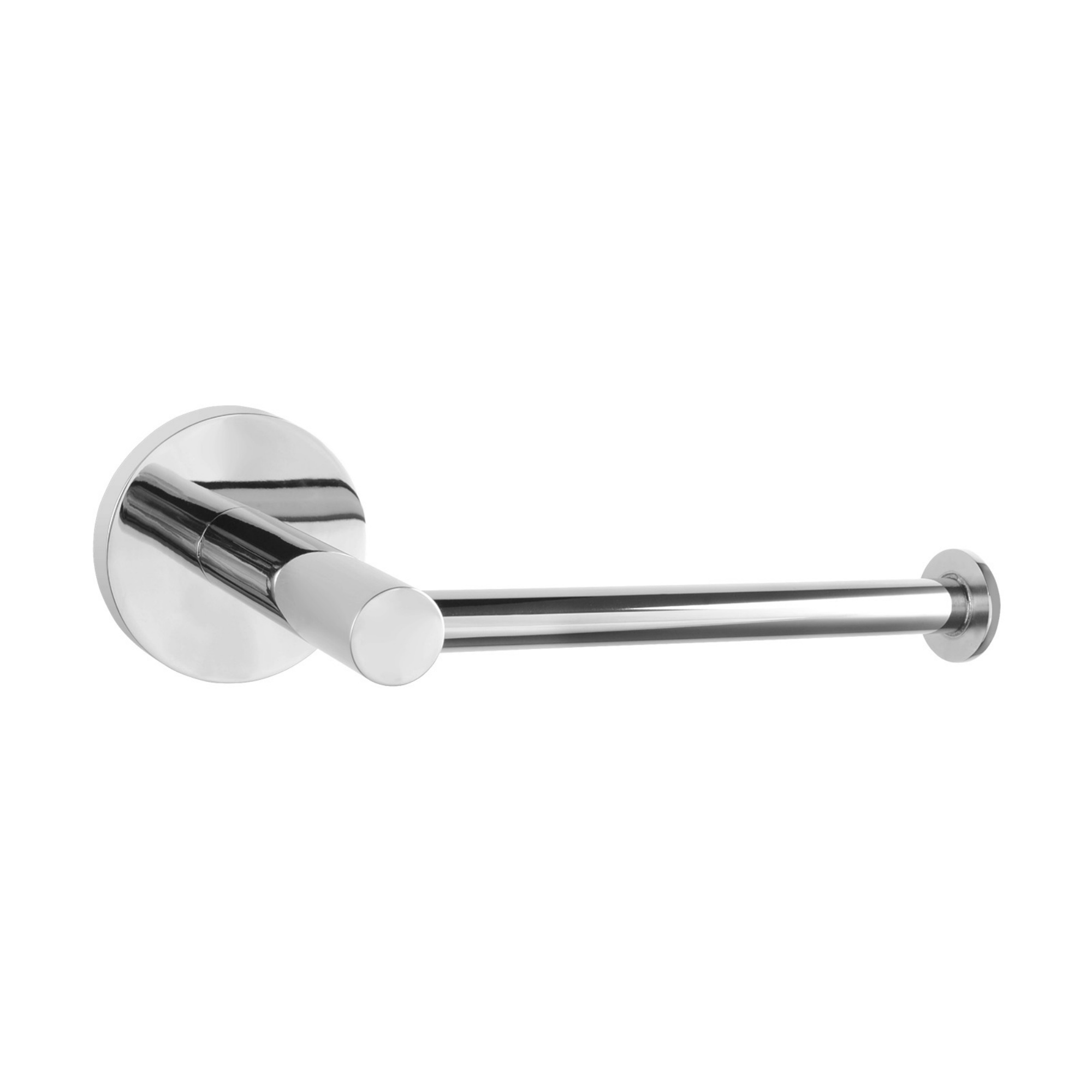 Wall Mounted Round Stainless Steel Toilet Paper Roll Holder Bathroom Toilet Tissue Pin Lever Hook Chrome/Matte Black