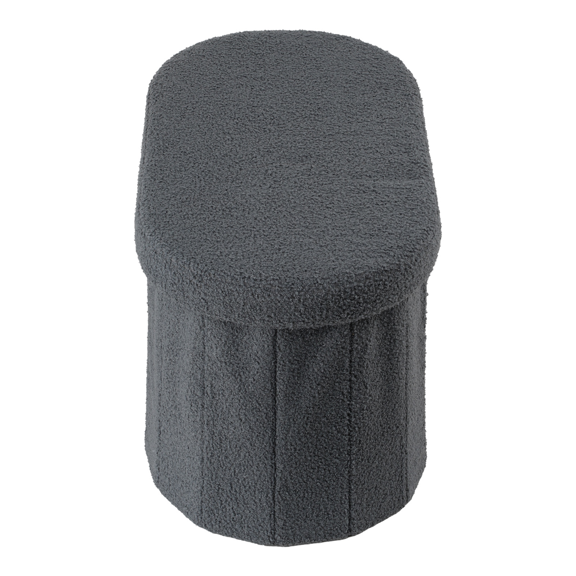 Folding Storage Ottoman Bench Oval Toy Blanket Organizer Box Footstool Pouf Seat 